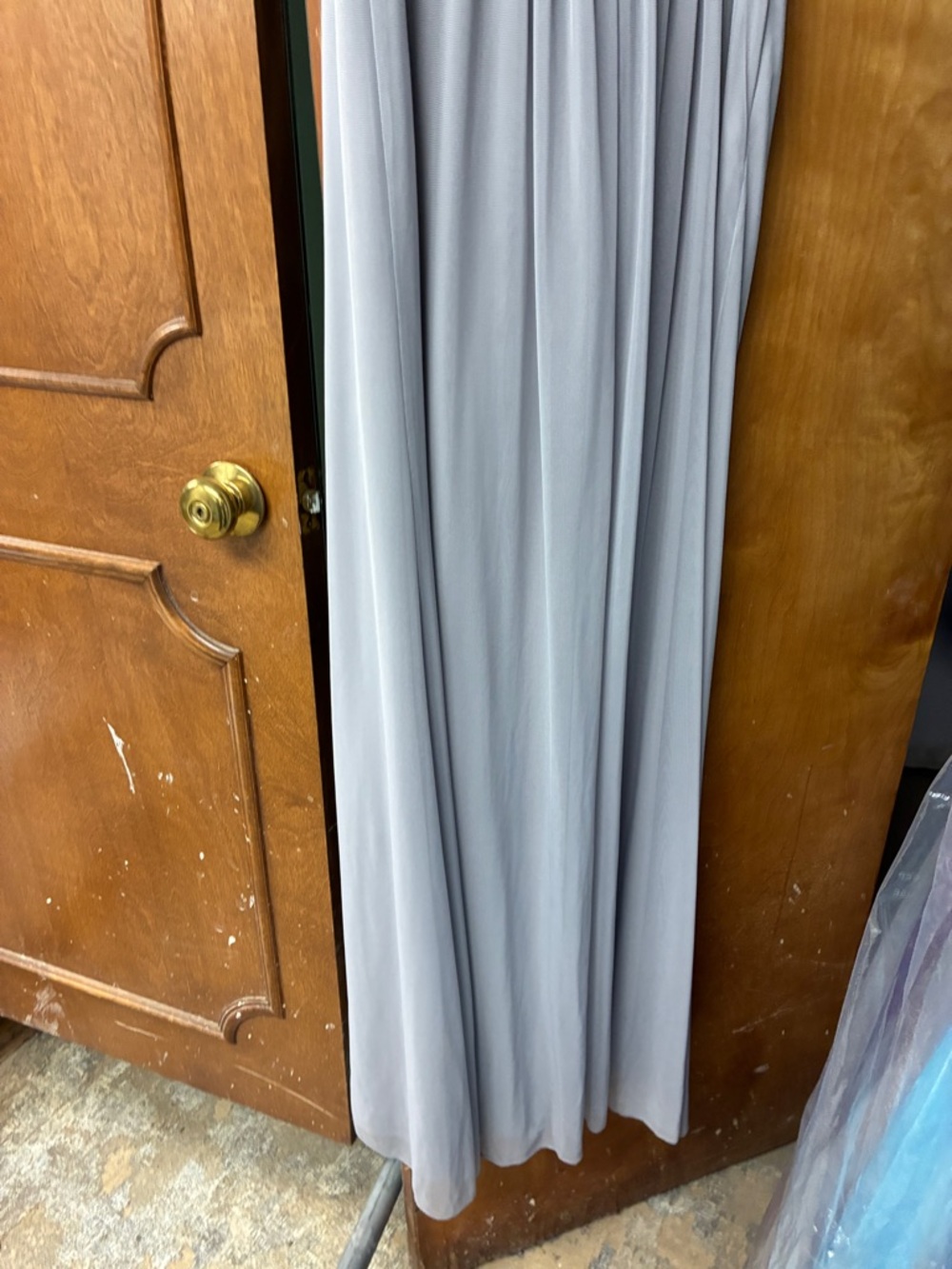 Adrianna Papell Gray Chiffon One Shoulder GALA Gown SZ 6 NWT Formal Evening MOB - Picture 9 of 10